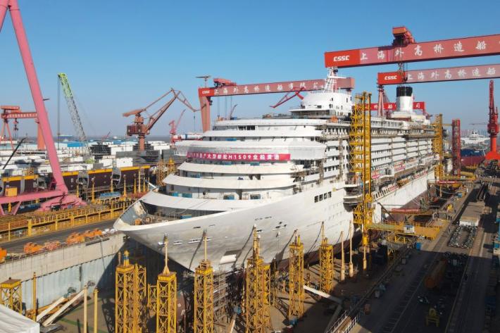 Cina, entro fine anno la seconda grande nave da crociera prodotta nel Paese