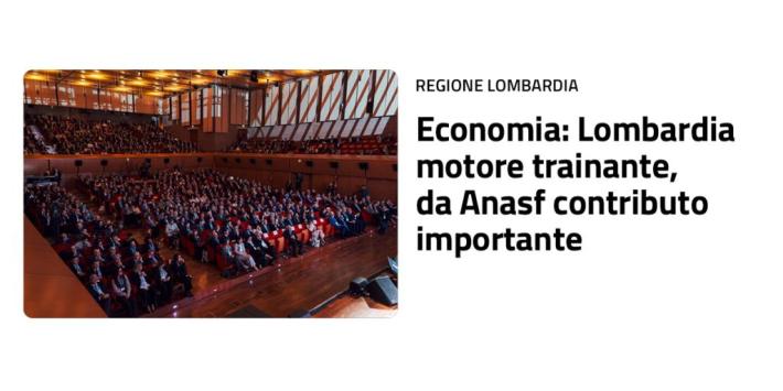 Fontana "Lombardia motore trainante dell'economia, da Anasf contributo importante"
