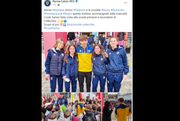 Bernab&egrave;, Delprato  e le crociate in visita nelle scuole di Collecchio