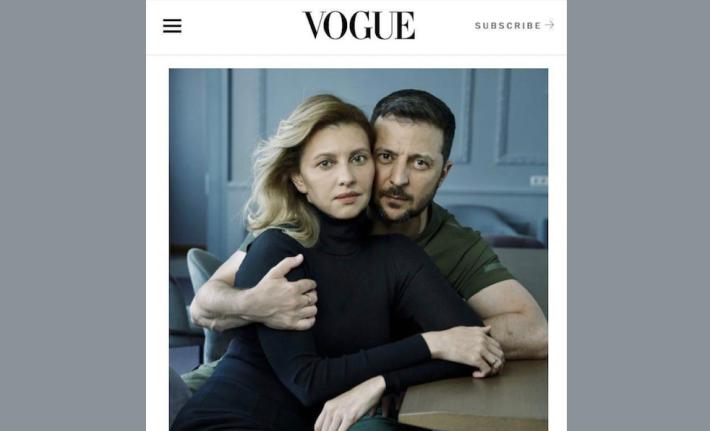 Volodymyr e Olena Zelensky su Vogue, scoppia bufera