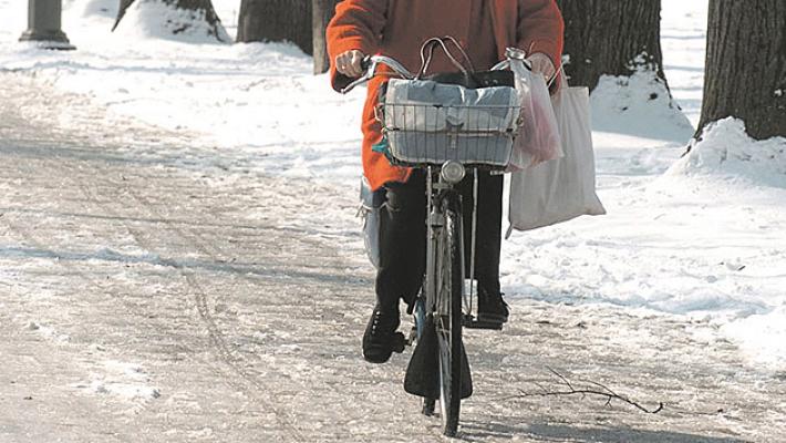 La nevicata e le piste ciclabili
