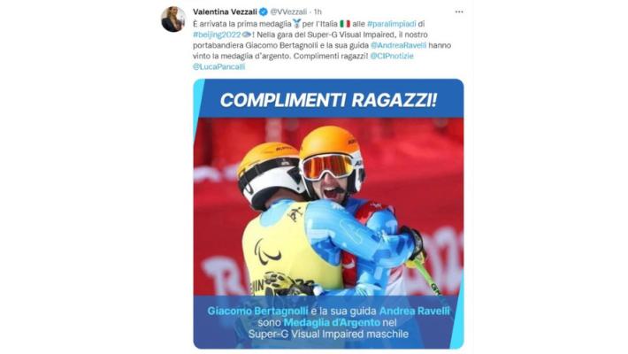 Pechino: sci; primo oro Italia, Bertagnolli in supercombinata 