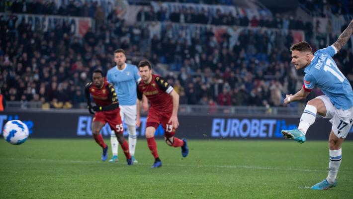 Lazio-Venezia 1-0:  un rigore di Immobile porta la squadra di Sarri al quinto posto 