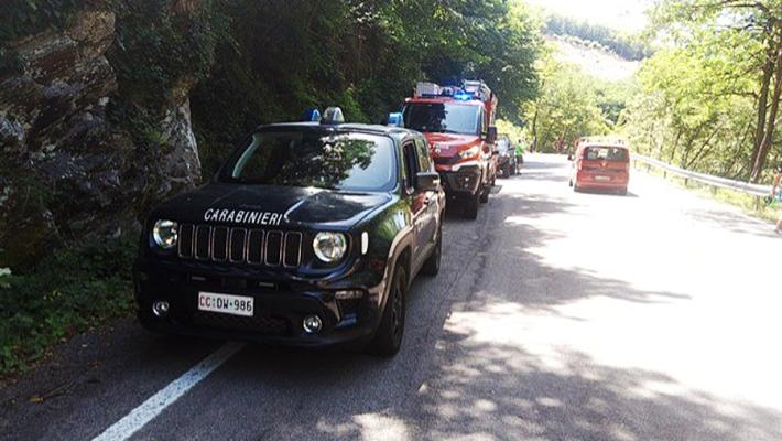 Passo del Brattello, ciclista in moutain bike cade e si procura dei traumi. Trasportato in elicottero al Maggiore