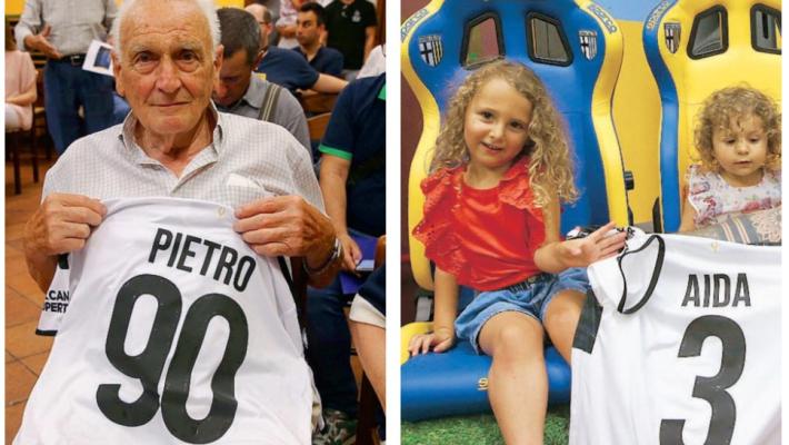 Fedelissimi al Tardini L' arzillo  novantenne e Aida di tre anni