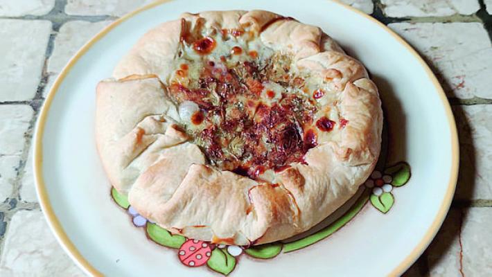 Una torta di carciofi dopo le feste