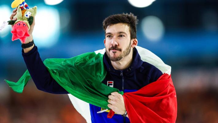 Pattinaggio su ghiaccio: storico oro mondiale  per Davide Ghiotto nei 10mila metri di velocità
