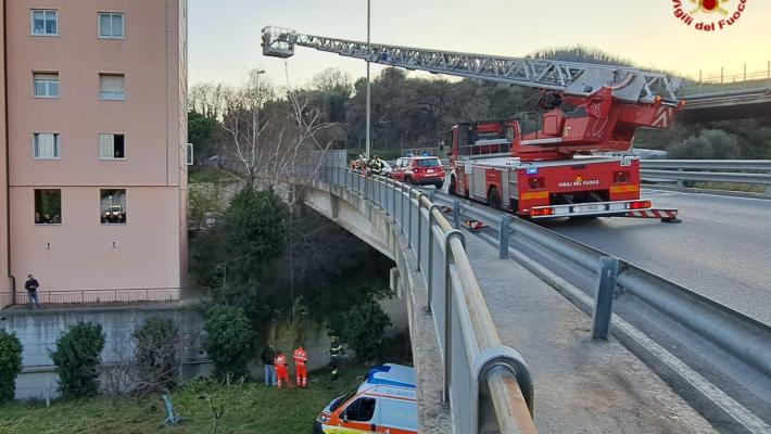 Savona, ladro si getta dal viadotto per sfuggire alla polizia 