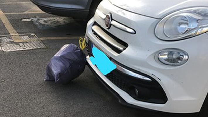 Sacchi della spazzatura abbandonati e ora un carrello della spesa abbandonato nel parco di largo Carli: scene di ordinario degrado in via Sidoli