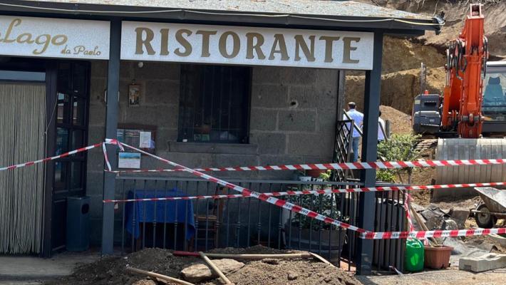 Montefiascone, frana su un ristorante: morto il titolare e c'è un ferito in gravi condizione