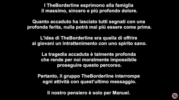 Morte del piccolo Manuel, i ragazzi di TheBorderline finalmente chiudono il loro canale YouTube