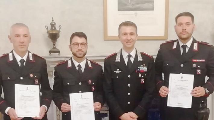 Carabinieri di Busseto e Fidenza: tre elogi per una donna salvata 