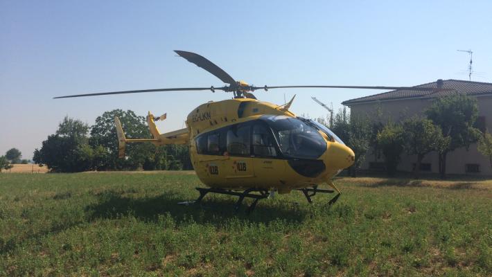 Incidente a Schia: motociclista portato al Maggiore in elicottero 