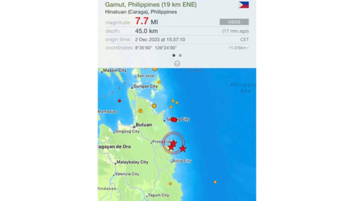 Terremoto 7.6 a largo delle Filippine, allerta tsunami