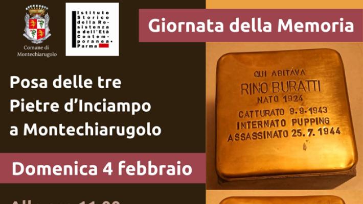 Tre nuove Pietre d'inciampo davanti al municipio
