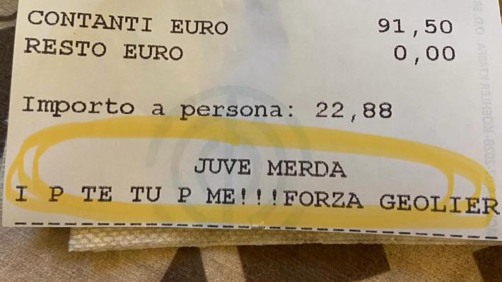 Geolier arriva anche sugli scontrini di Napoli: forza Geolier e Juve m