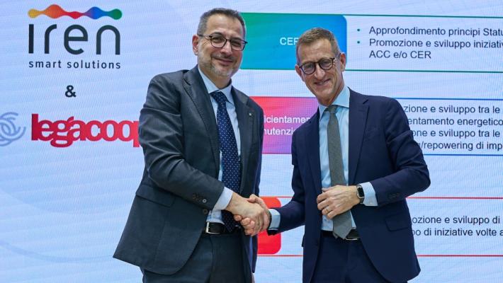 Energie rinnovabili, protocollo d'intesa fra Iren Smart Solutions e Legacoop 