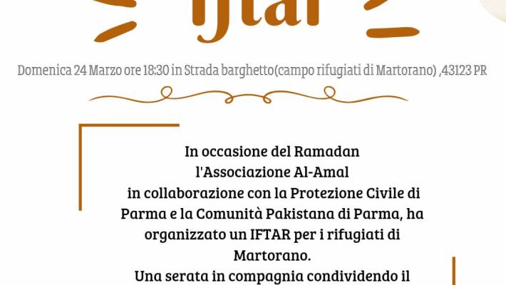 Iftar: una cena solidale con i migranti di Martorano