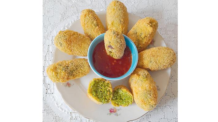 Crocchette con  salsa piccante
