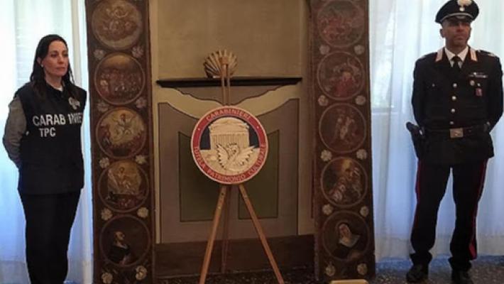 Carabinieri nucleo Tpc restituiscono antico portale rubato