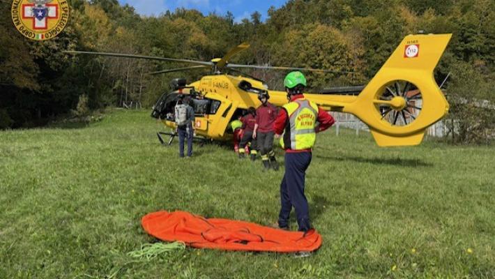  Intervento Santa Maria del Taro Trauma cranico per un cercatore di castagne
