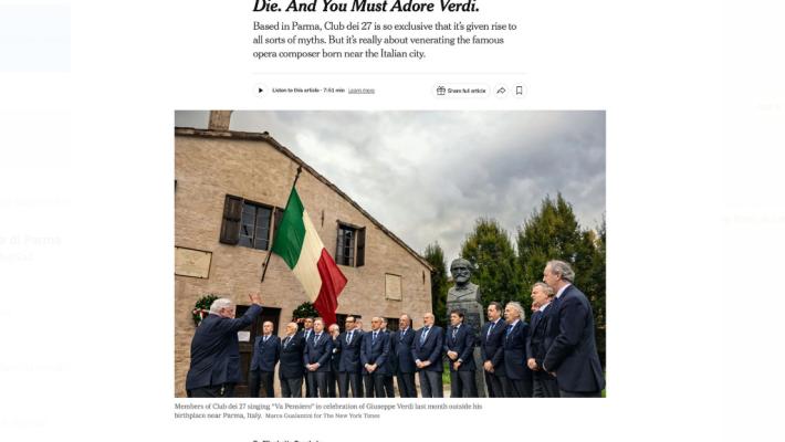 Il Club dei 27 finisce sul New York Times: come gli Usa "vedono" le nostre tradizioni e... le nostre passioni