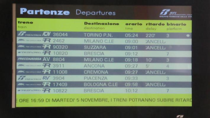 Oggi dalle 9 alle 17 lo sciopero nazionale dei ferrovieri proclamato per l’accoltellamento di un controllore ieri a Genova