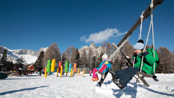 Sulla neve col bebè , settimana bianca in Val di Fassa: Kinderpark, piste e  passeggiate 