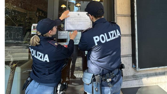 Polizia di Stato &ndash; Disposta la sospensione della licenza per la somministrazione di cibo e bevande per un bar di via Trento