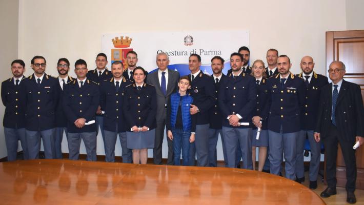 Cerimonia di consegna degli attestati premiali al personale della Polizia di Stato