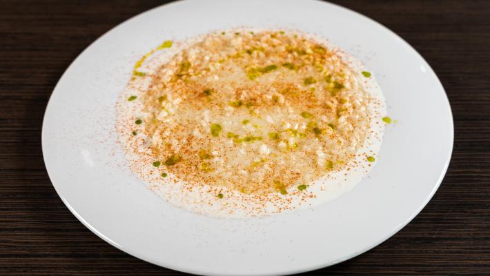 Risotto all'acqua di pomodoro e stracciatella 