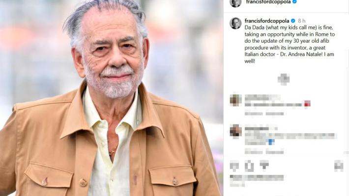 Francis Ford Coppola ricoverato a Tor Vergata, rompe il silenzio: "Sto bene, ho aggiornato l'iter antifibrillazione"