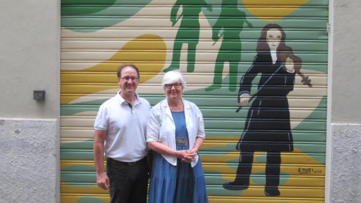 In borgo San Biagio è arrivato Niccolò Paganini: nuovo «quadro» della pittrice parmigiana Roberta Musi