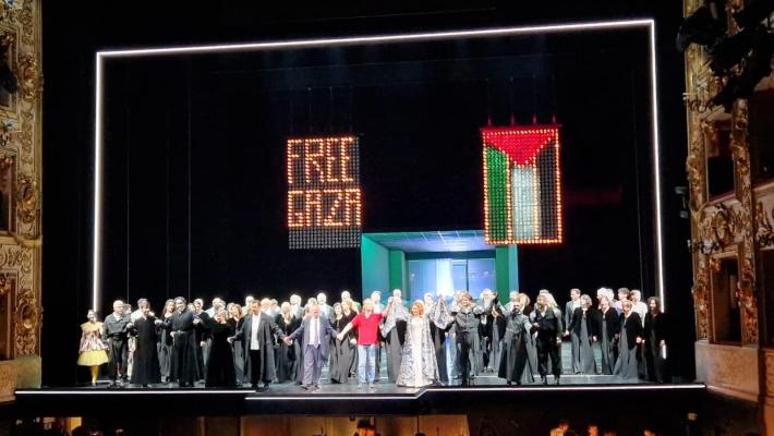  Prova Under 30 dell'Otello, con un messaggio: "Free Gaza"
