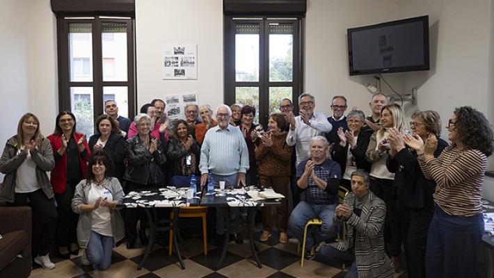 Il maestro Somacher riabbraccia i suoi alunni