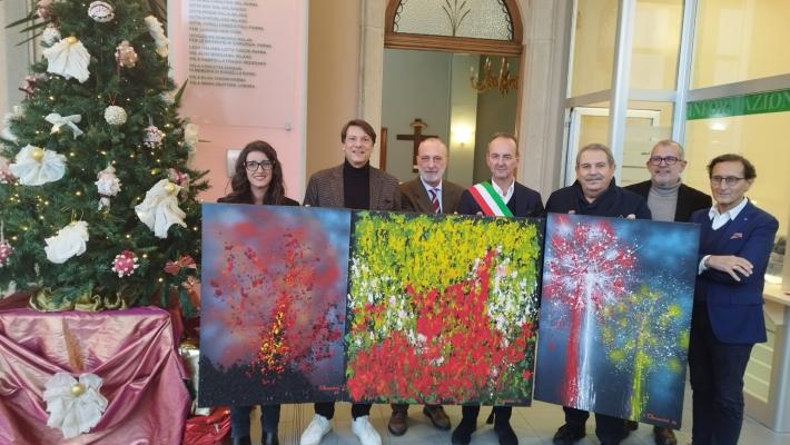  Donati all'ospedale tre quadri, grazie alla generosità dell'artista Vittorio Ferrarini