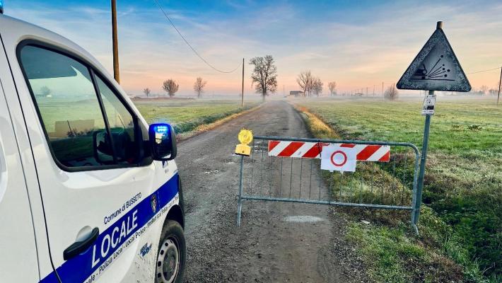 Grave cedimento stradale chiusa strada Cantarana a Busseto