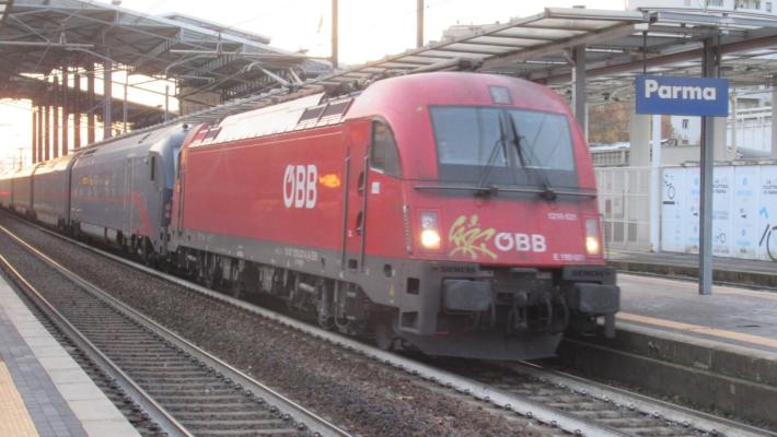 Stazione di Parma, ancora per pochi giorni il treno austriaco «NightJet» per/da Monaco di Baviera e Vienna