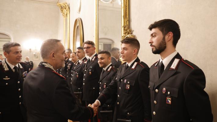 Il generale Enrico Scandone in visita al Comando provinciale dei carabinieri di Parma
