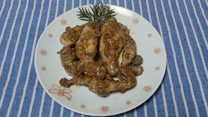 Coniglio in umido  in bianco