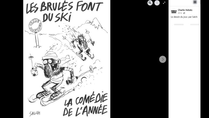 Vignetta choc su Crans-Montana,  Charlie Hebdo ancora al centro delle polemiche