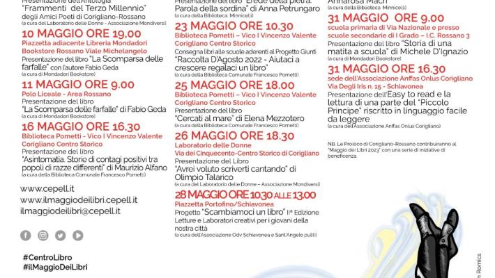 Comunicato Stampa: IL MAGGIO DEI LIBRI A CORIGLIANO-ROSSANO
