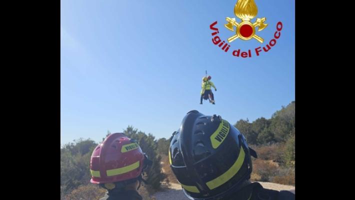 Turista bloccata su ferrata a Tavolara, salvata con l'elicottero