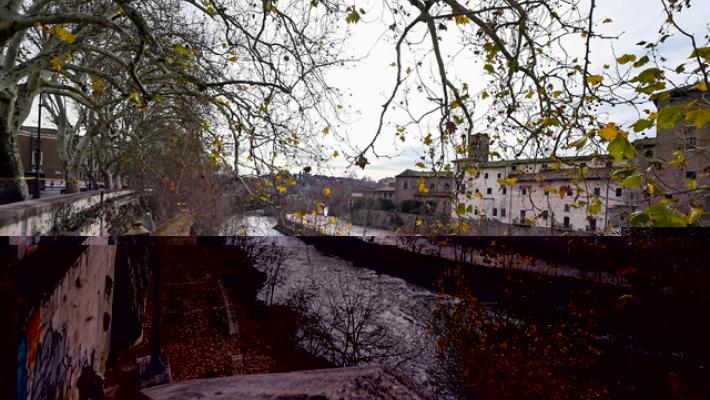 Il Tevere nel centro di Roma nel patrimonio dell'Unesco