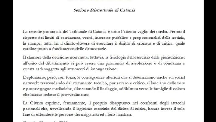 Anm, gogna mediatica per Tribunale,linciaggio per le famiglie