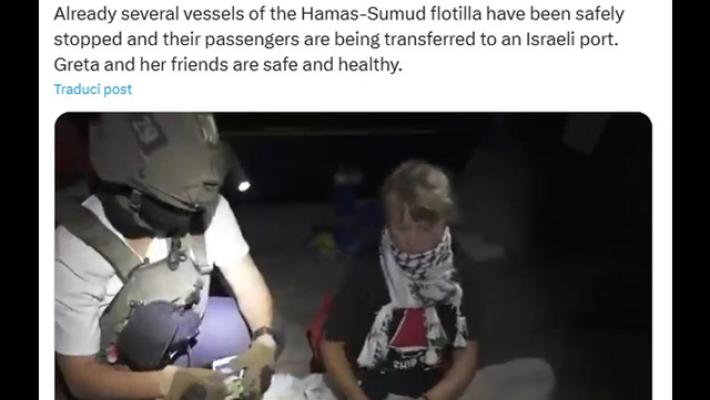 Israele ferma Greta, 'lei e i suoi amici sono sani e salvi'