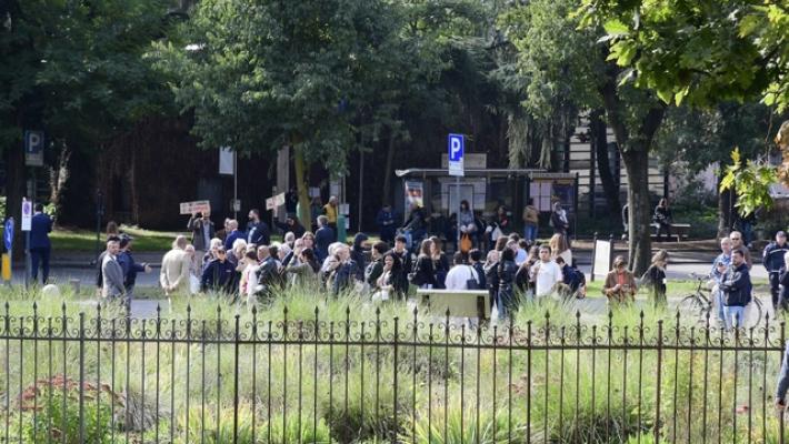 Manifestazione Pro Pal durante visita di Mattarella a Pavia