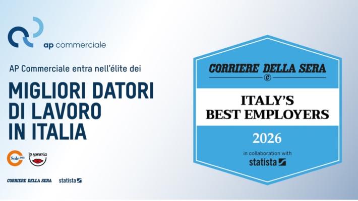 Comunicato Stampa: Ambiente di Lavoro Ideale: AP Commerciale entra nell'élite "Italy's Best Employers 2026"