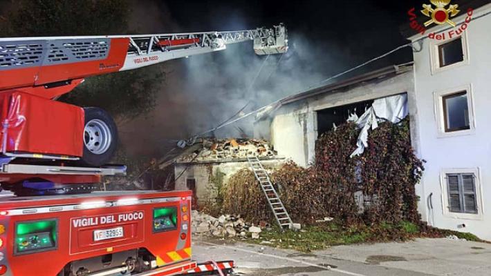 Esplosione nel Veronese,in casa varie bombole di gas e molotov