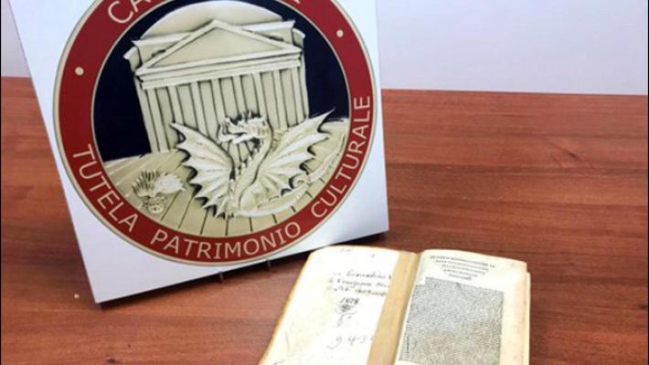 Carabinieri restituiscono antichi manoscritti a Curia Gorizia